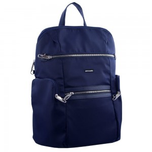 Anti-Theft Range Pierre Cardin Anti-Theft Backpack Travel Azul Marino | YUZR-67052