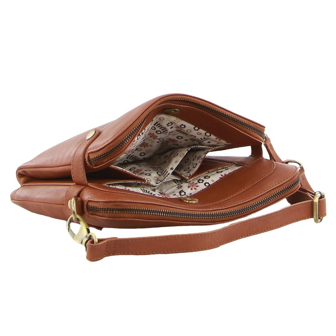 Clutch Pierre Cardin Leather Crossbody Bag Mujer Marrones | GZYA-36204