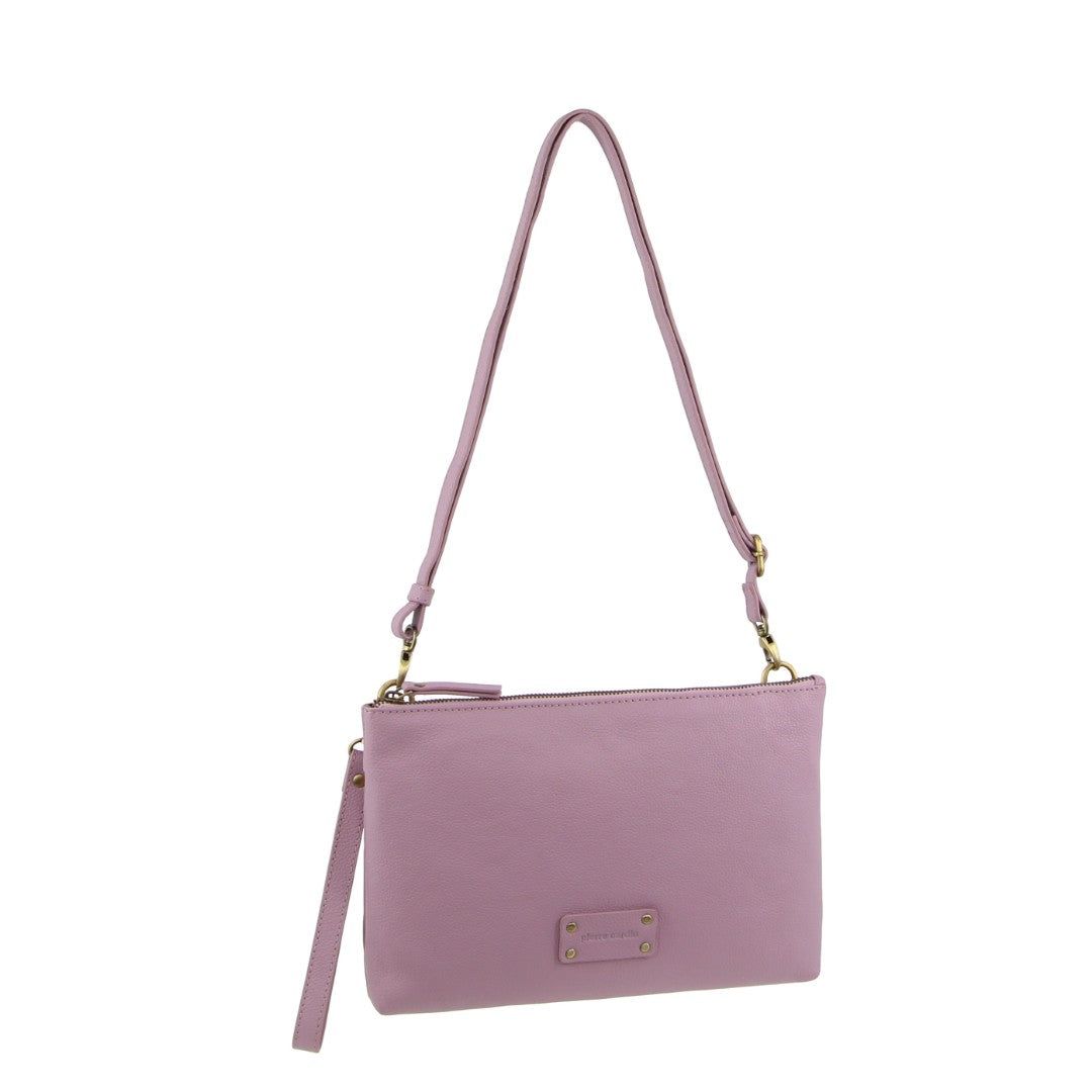 Clutch Pierre Cardin Vintage Leather Multiway Crossbody Bag Clutch Mujer Rosas | BMVJ-58340