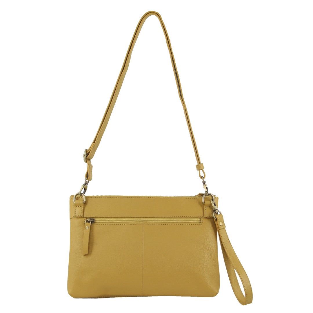 Clutch Pierre Cardin Vintage Leather Multiway Crossbody Bag Clutch Mujer Amarillo | XQVD-76581